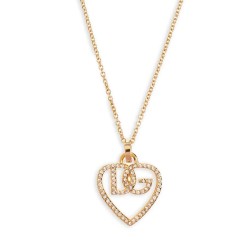 Strass logo necklace