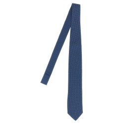 Patterned silk tie