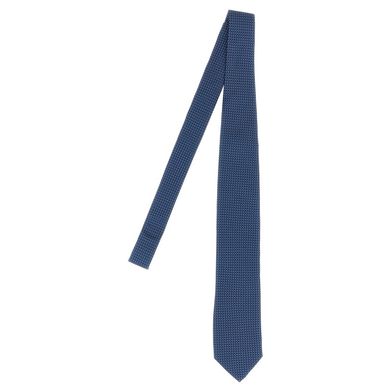 Patterned silk tie