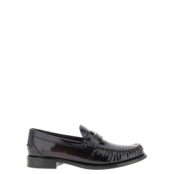 Brushed leather loafers