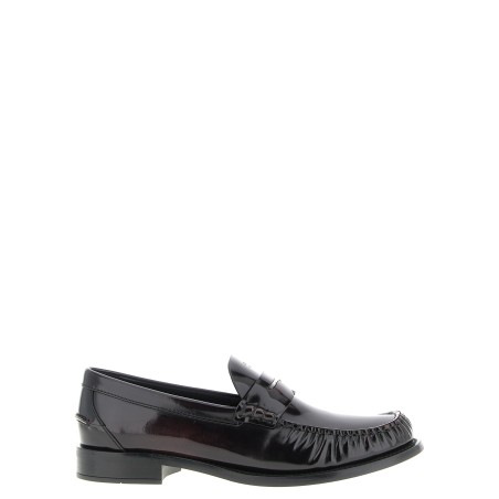 Brushed leather loafers