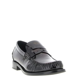 Brushed leather loafers