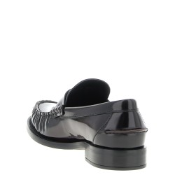 Brushed leather loafers