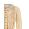 'Tan Pleated Georgette Mini' dress