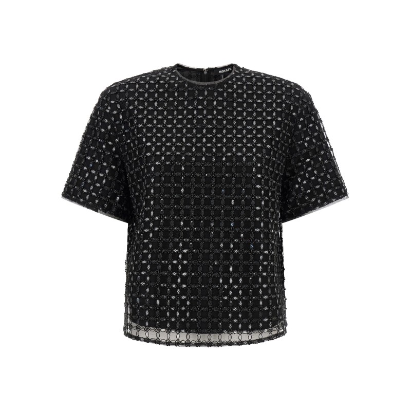 'Beaded Oversize' top