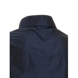 Cropped taffeta shirt