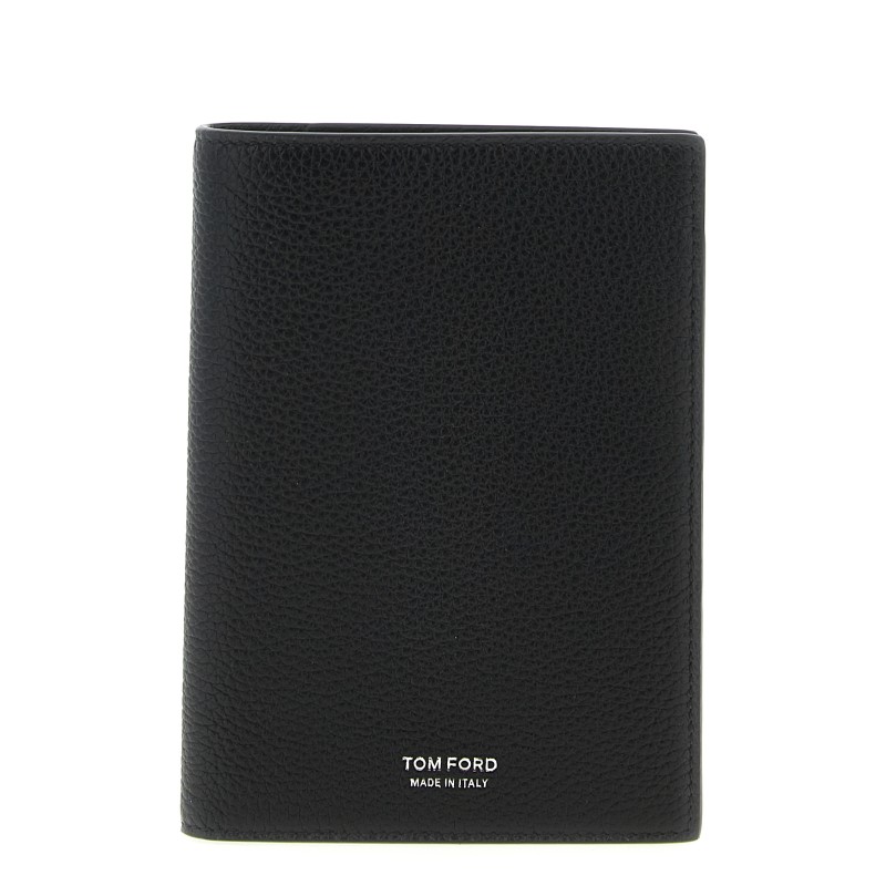 Hammered leather passport holder