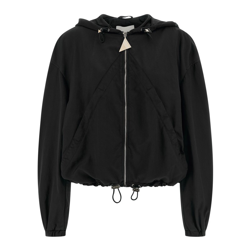 Hooded bomber jacket