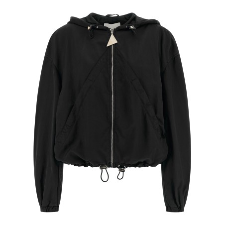Hooded bomber jacket