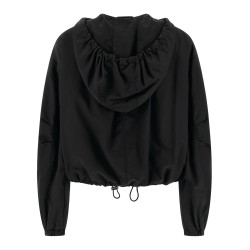 Hooded bomber jacket
