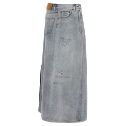 Asymmetrical construction skirt