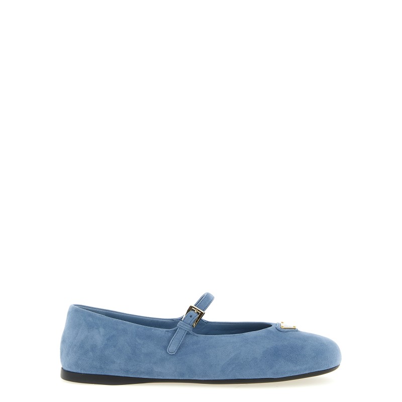 Suede ballet flats