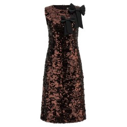 'Velvet Sequins Straight Midi' dress