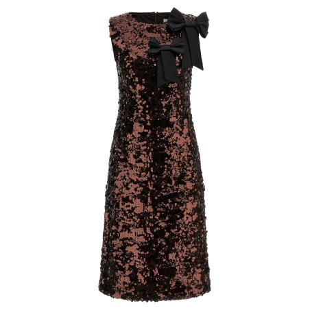 'Velvet Sequins Straight Midi' dress