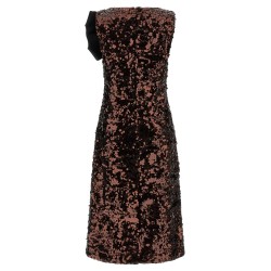 'Velvet Sequins Straight Midi' dress