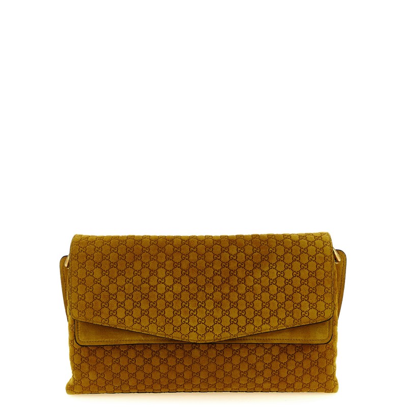 GG medium suede shoulder bag