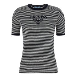Striped silk t-shirt