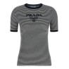 Striped silk t-shirt