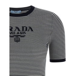 Striped silk t-shirt