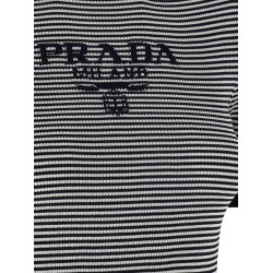 Striped silk t-shirt
