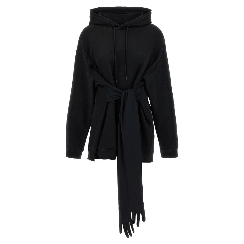 Hoodie dress with gloves