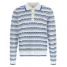 'Tuck Stitch Long Sleeve' polo shirt