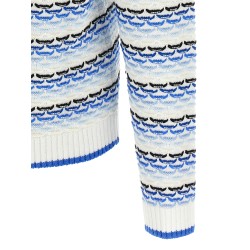 'Tuck Stitch Long Sleeve' polo shirt
