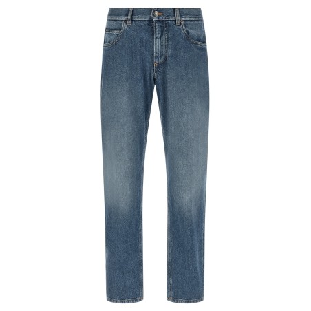 Heraldic embroidery jeans