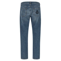 Heraldic embroidery jeans