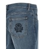 Heraldic embroidery jeans