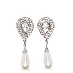 Pendant pearl earrings