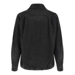 Nylon insert denim jacket