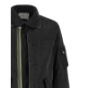 Nylon insert denim jacket
