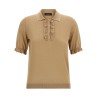 Cotton silk polo shirt