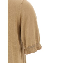 Cotton silk polo shirt