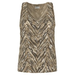 'Dazzling Chevron Embroidery' top