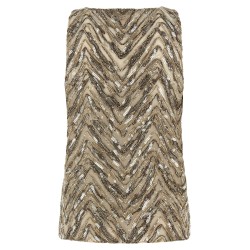 'Dazzling Chevron Embroidery' top