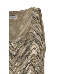 'Dazzling Chevron Embroidery' top