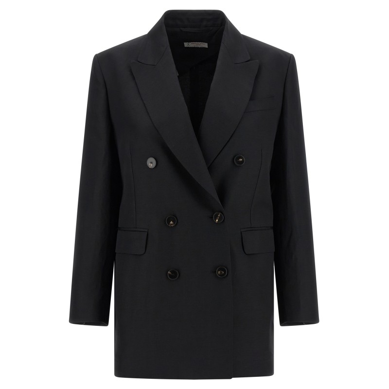 Linen viscose blazer