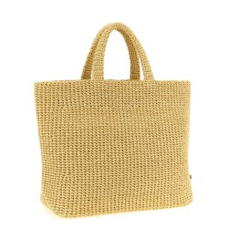 Crochet raffia shopping bag