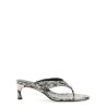 Snake leather mules