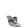 Snake leather mules
