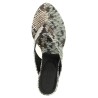 Snake leather mules