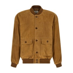 Suede bomber jacket