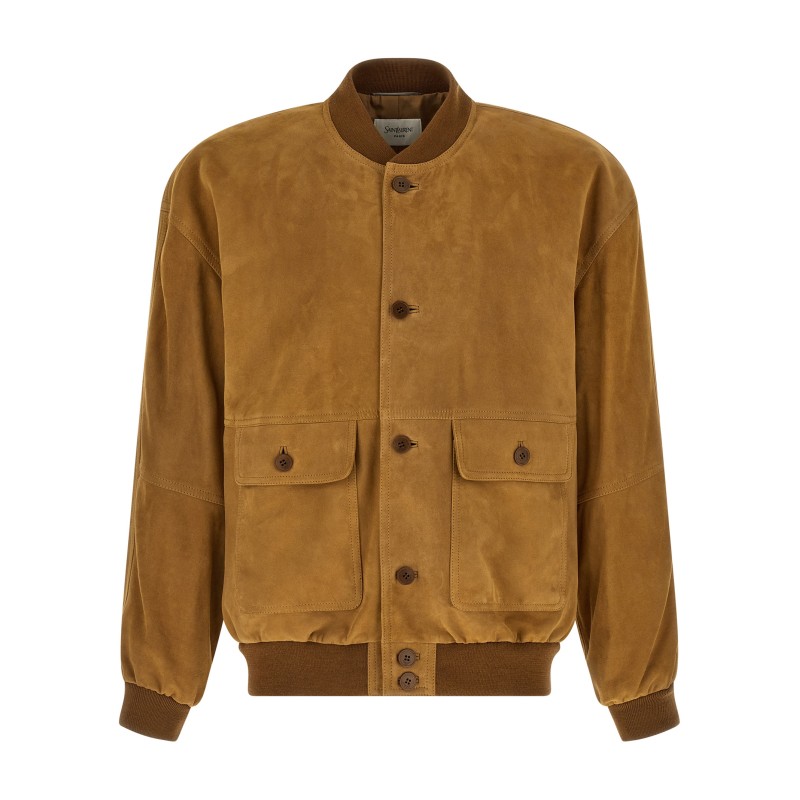 Suede bomber jacket