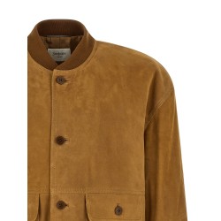 Suede bomber jacket