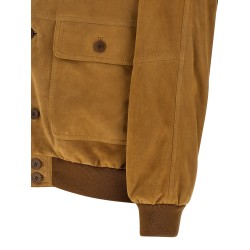 Suede bomber jacket