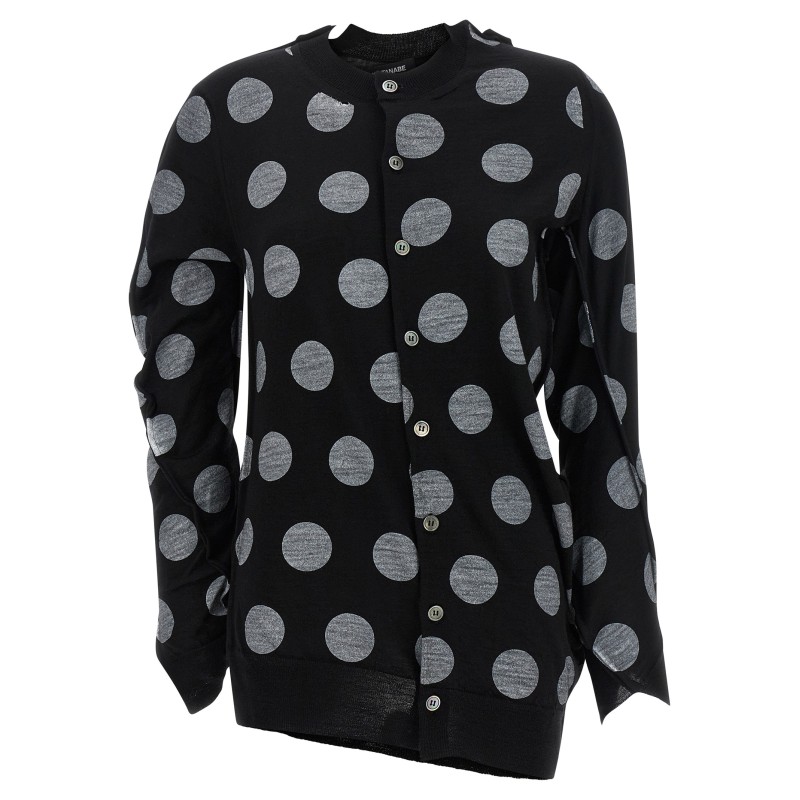Polka dot maxi cardigan