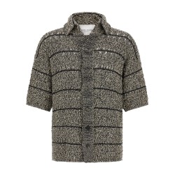 Mouliné insert cardigan