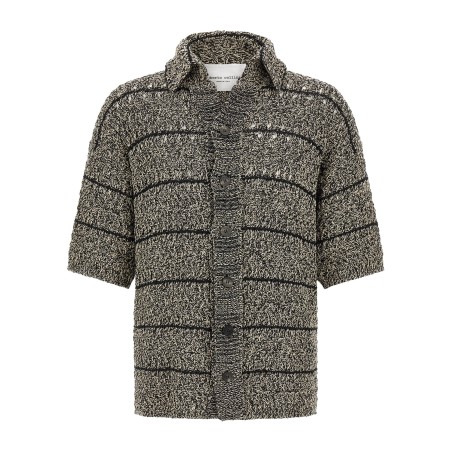 Mouliné insert cardigan